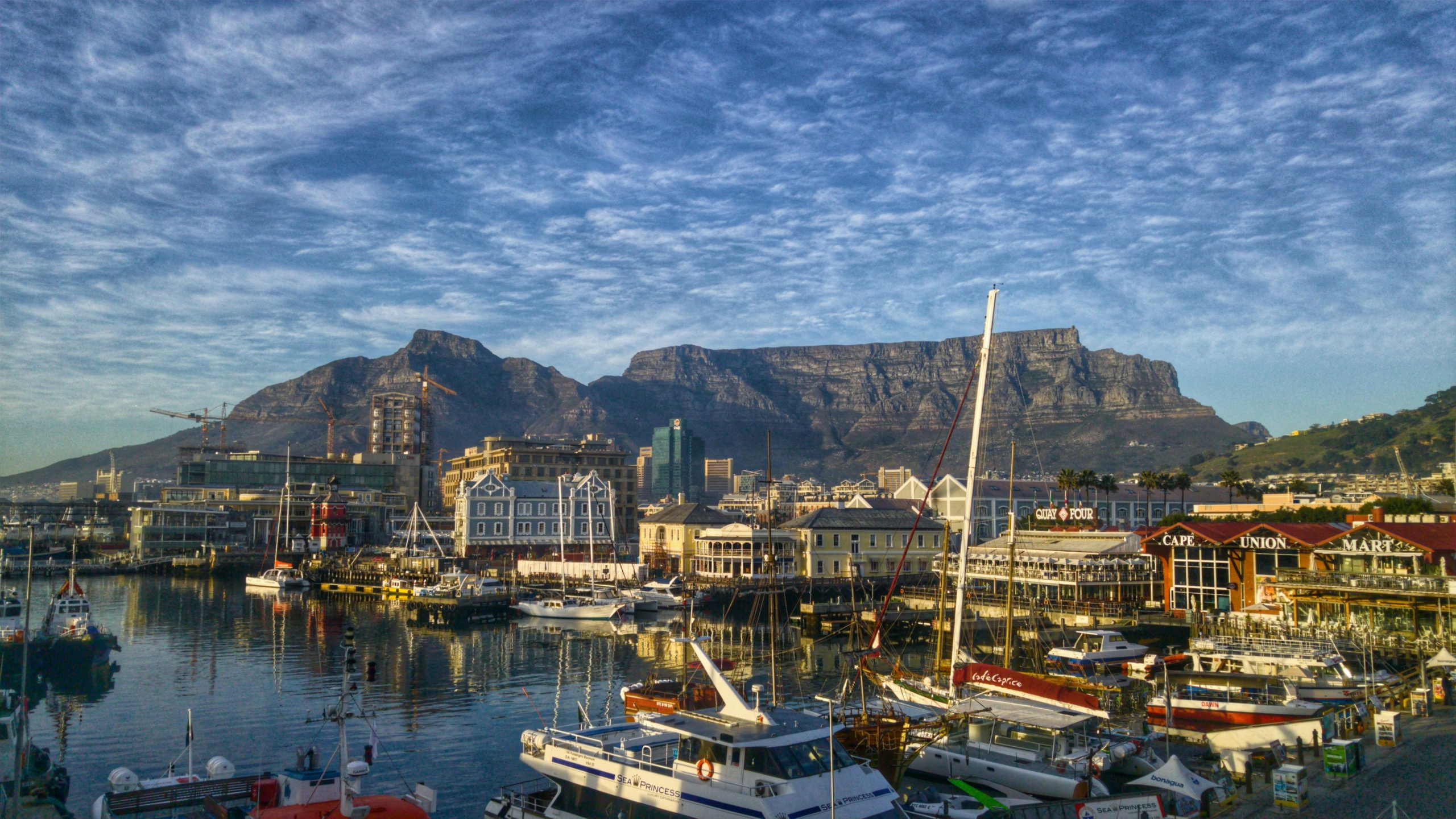 Cape Town. The waterfront with the Table Mountain in the back